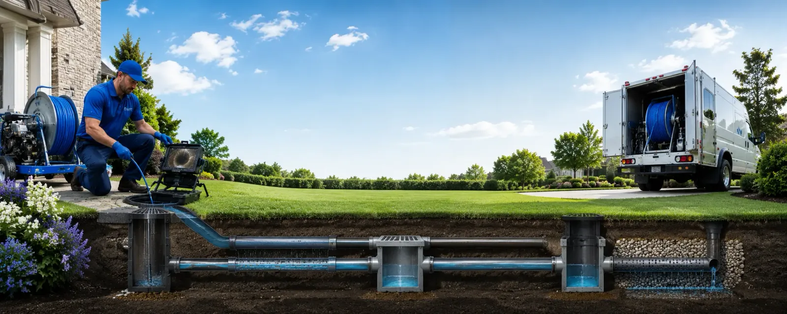 Outdoor drain cleaning information for Fullerton, CA